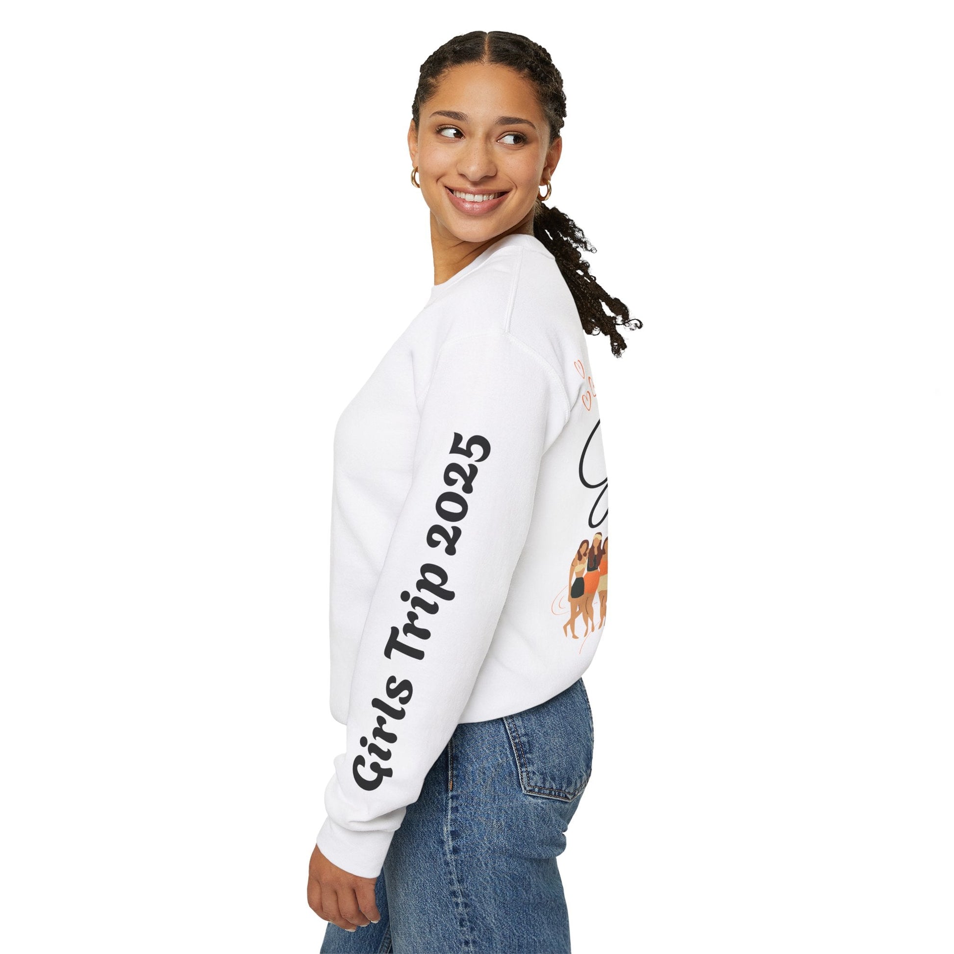 Crewneck Sweatshirt - Girls on the Loose Adventure Memories Celebration - Tiny Zen Gardens