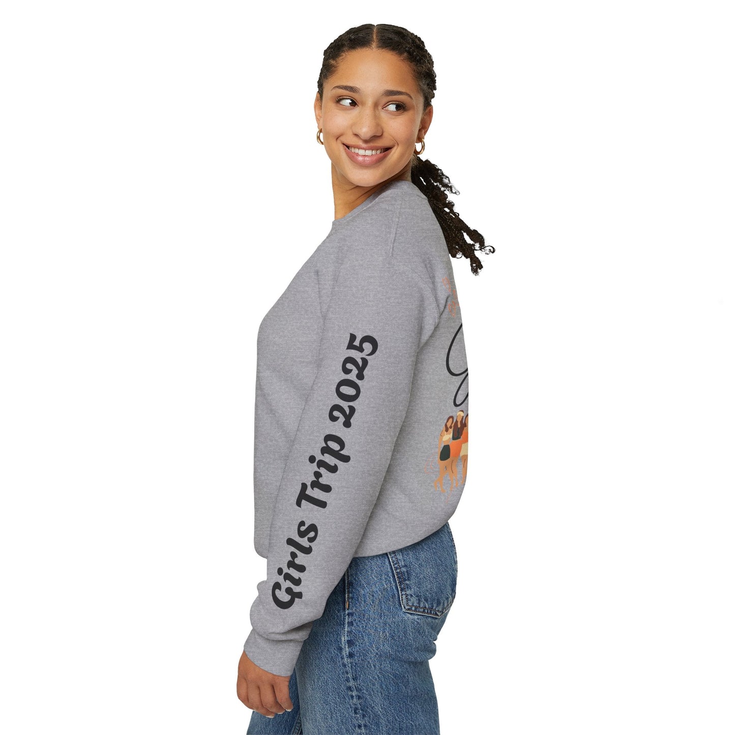 Crewneck Sweatshirt - Girls on the Loose Adventure Memories Celebration - Tiny Zen Gardens