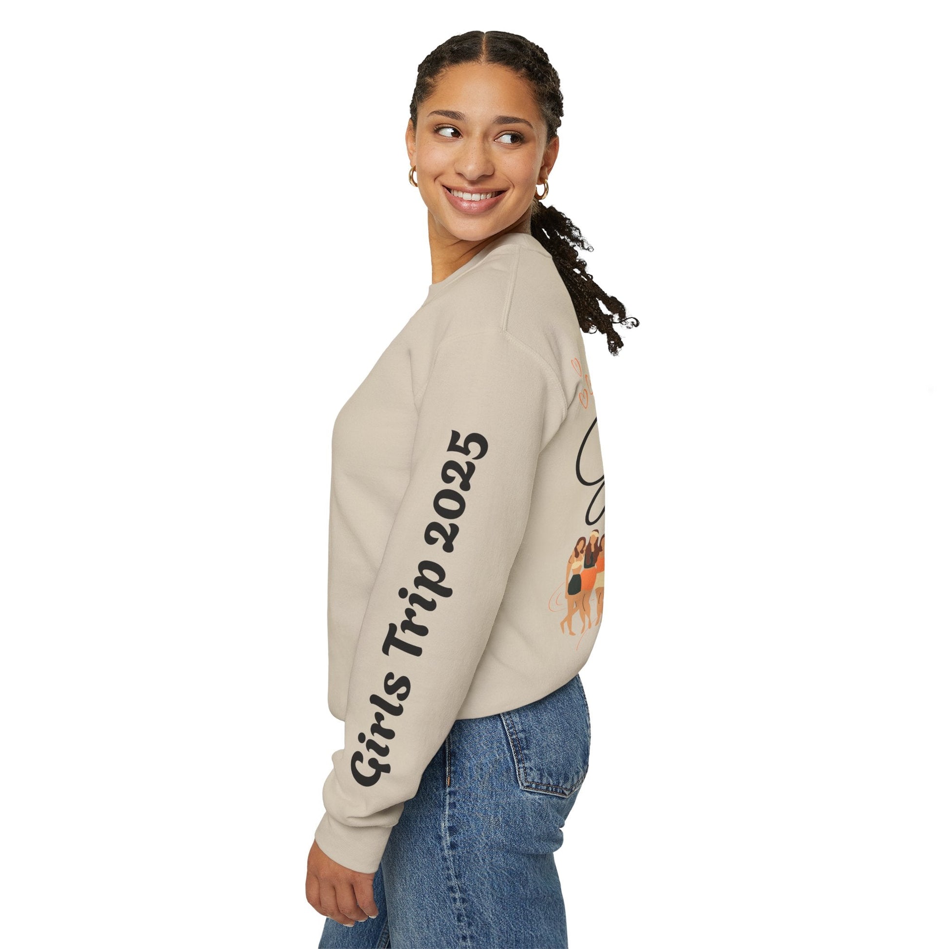 Crewneck Sweatshirt - Girls on the Loose Adventure Memories Celebration - Tiny Zen Gardens
