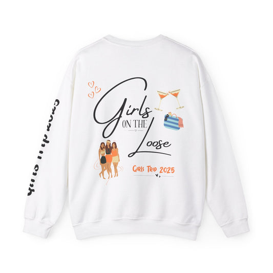Crewneck Sweatshirt - Girls on the Loose Adventure Memories Celebration - Tiny Zen Gardens