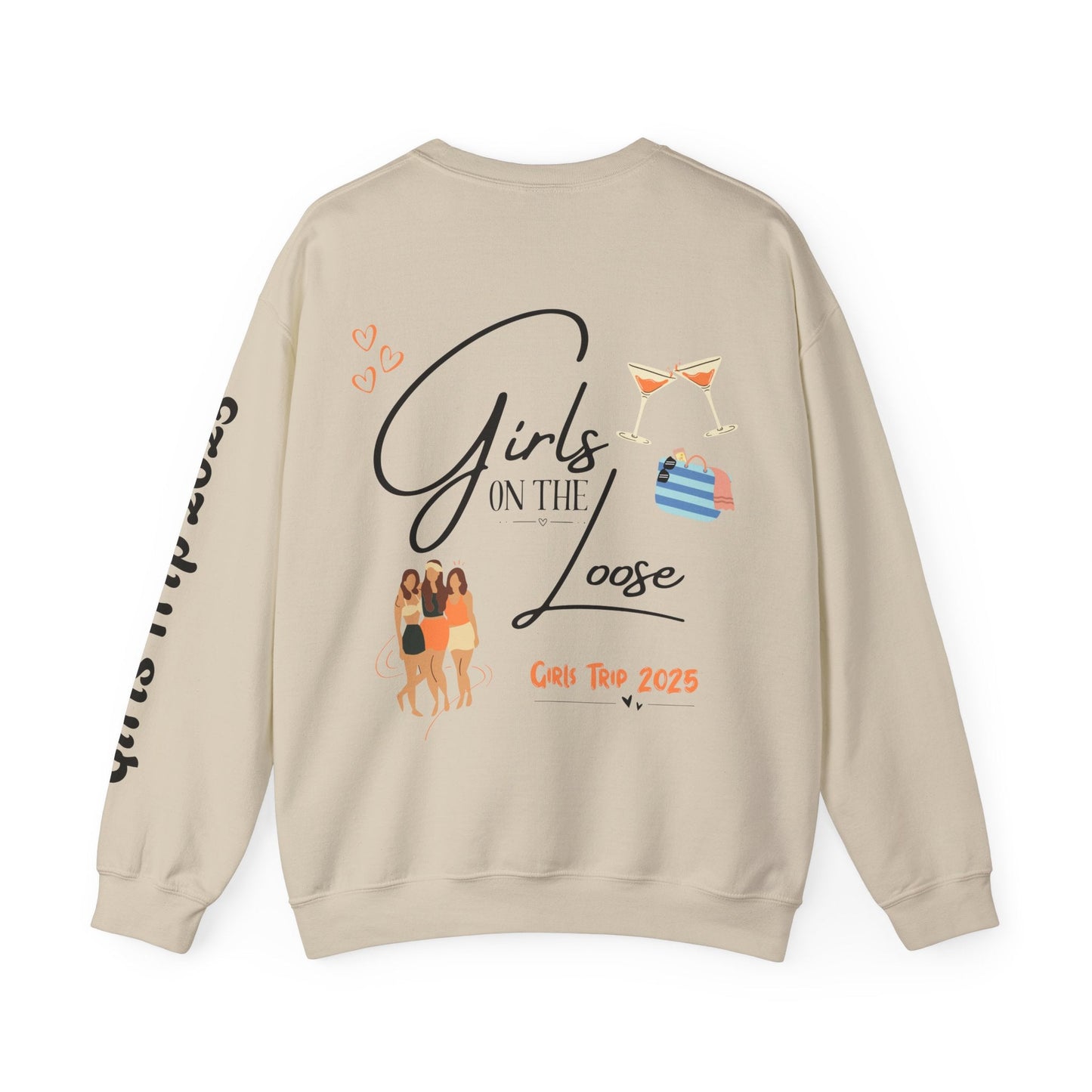 Crewneck Sweatshirt - Girls on the Loose Adventure Memories Celebration - Tiny Zen Gardens