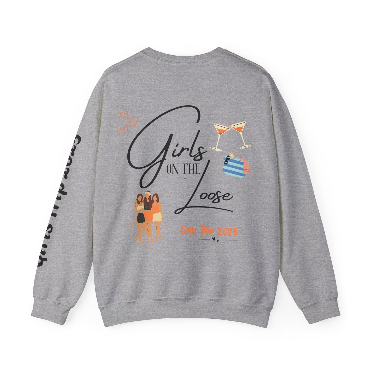 Crewneck Sweatshirt - Girls on the Loose Adventure Memories Celebration - Tiny Zen Gardens