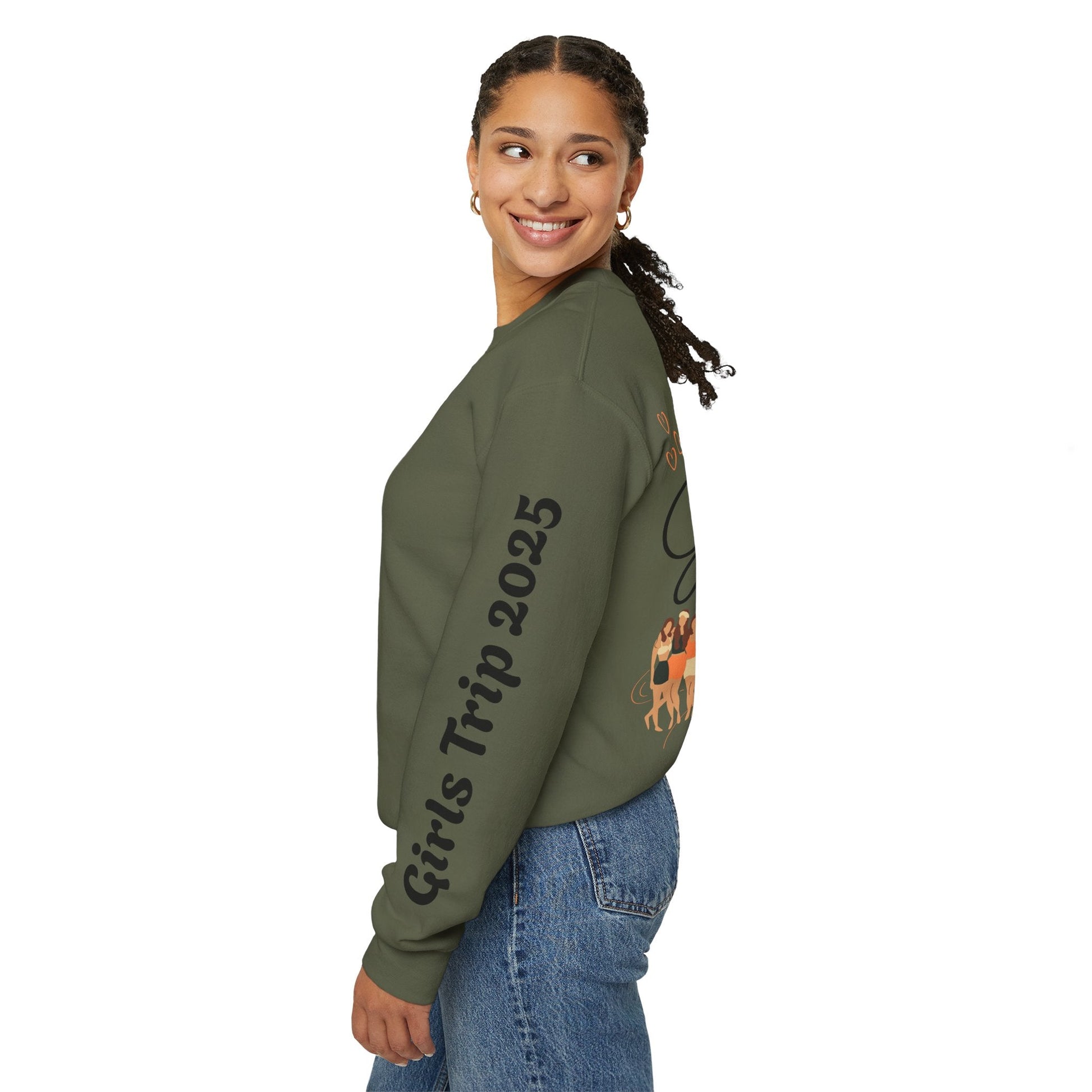 Crewneck Sweatshirt - Girls on the Loose Adventure Memories Celebration - Tiny Zen Gardens