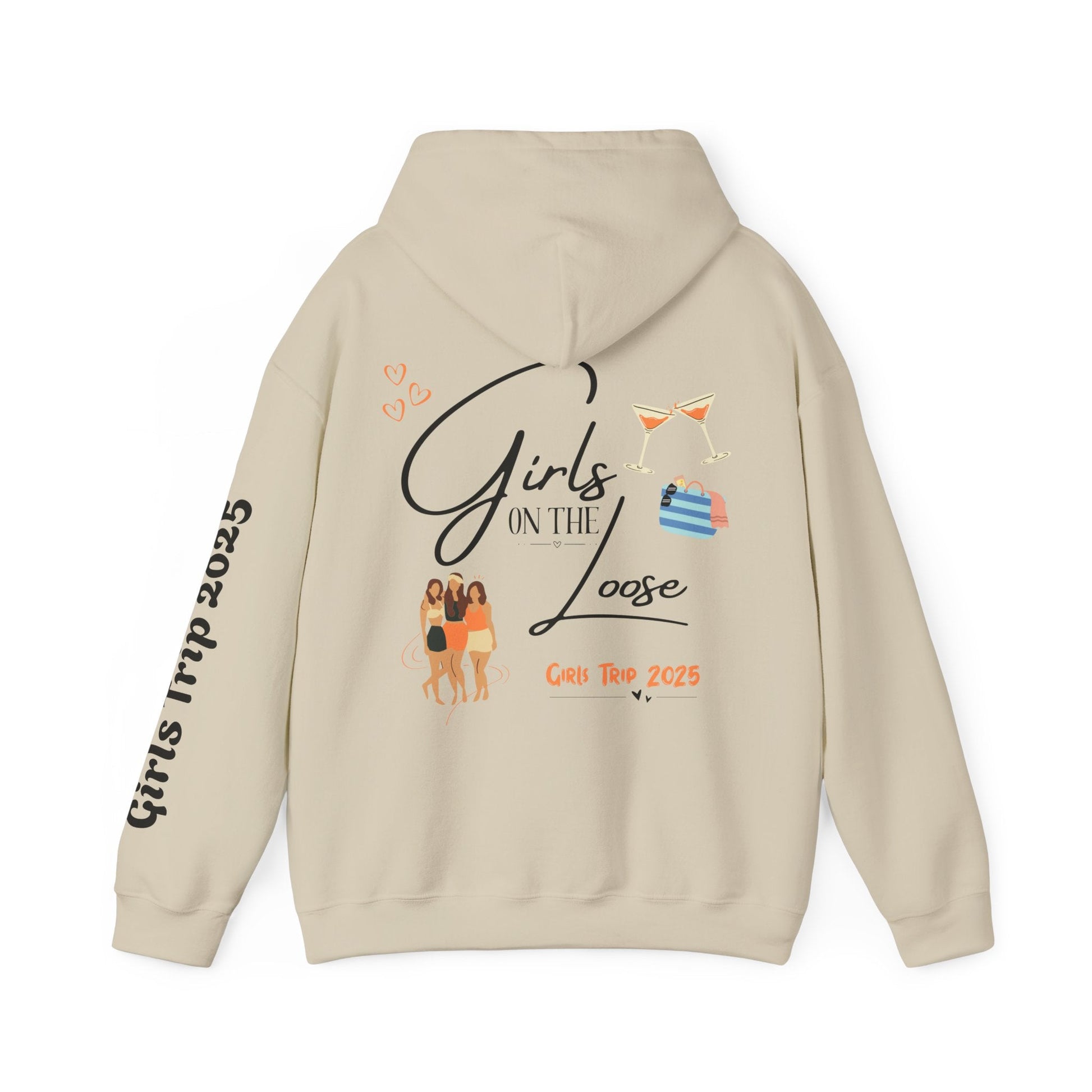 Girls On The Loose Hooded Sweatshirt - Tiny Zen Gardens