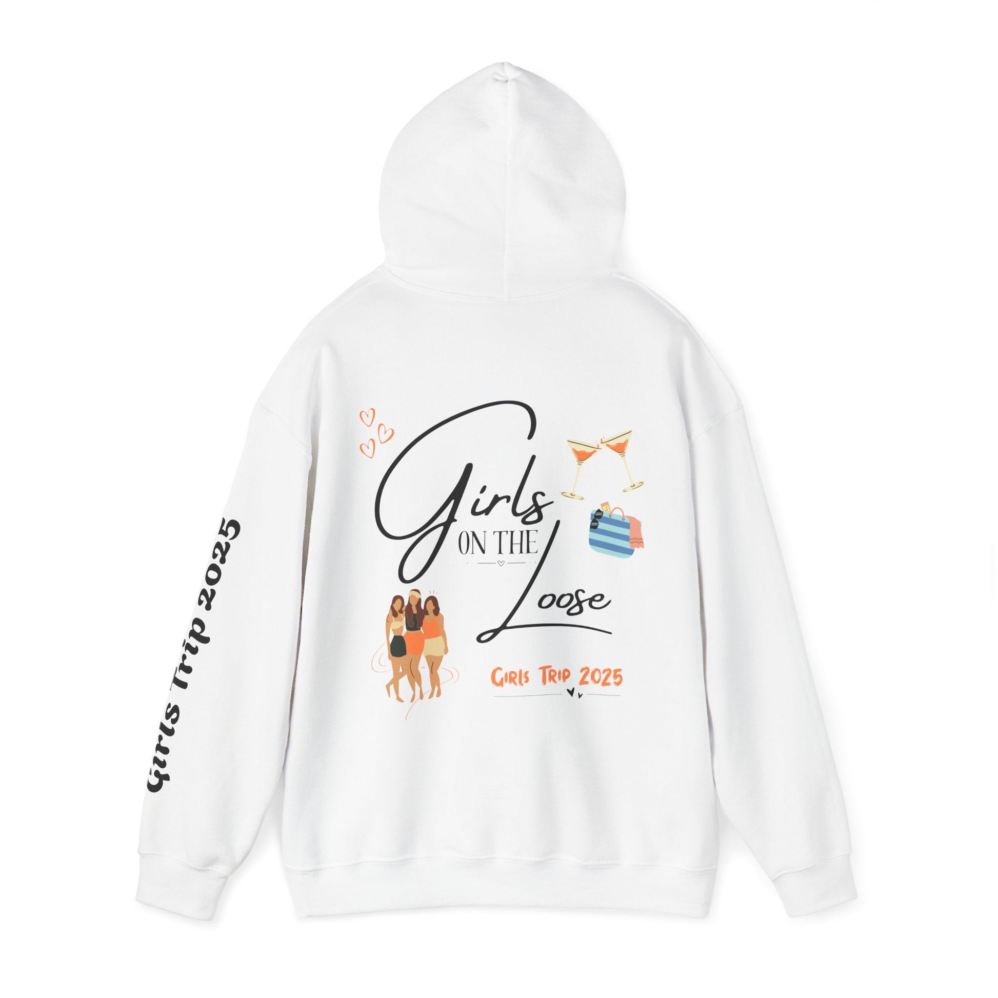 Girls On The Loose Hooded Sweatshirt - Tiny Zen Gardens