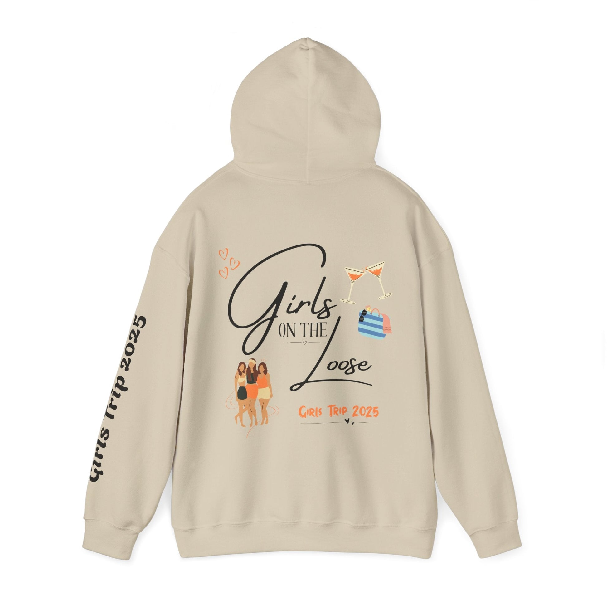 Girls On The Loose Hooded Sweatshirt - Tiny Zen Gardens