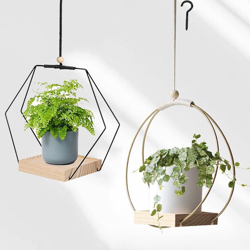 Hanging Flower Pot Plant Bracket Air Green Plant Flower Pot Decoration - Tiny Zen Gardens
