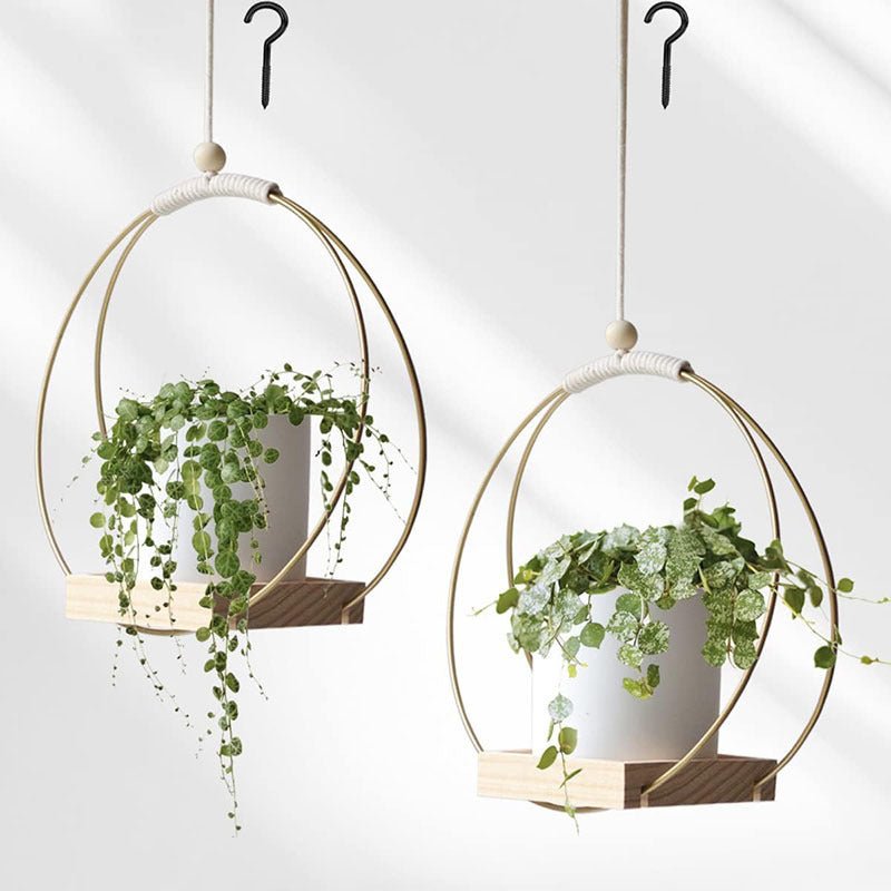 Hanging Flower Pot Plant Bracket Air Green Plant Flower Pot Decoration - Tiny Zen Gardens