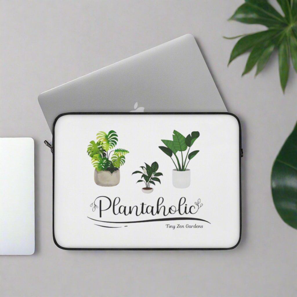 Laptop Sleeve | Plantaholic | Tiny Zen Gardens - Tiny Zen Gardens