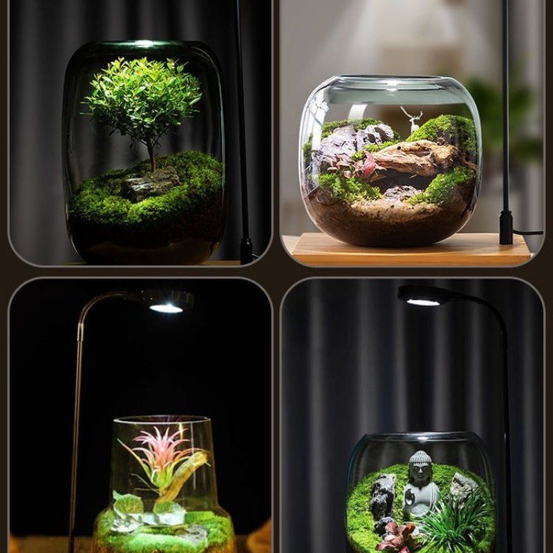 Led Micro Landscape Fish Tank Plant Four Seasons Desktop Water Plant Lamp - Tiny Zen Gardens