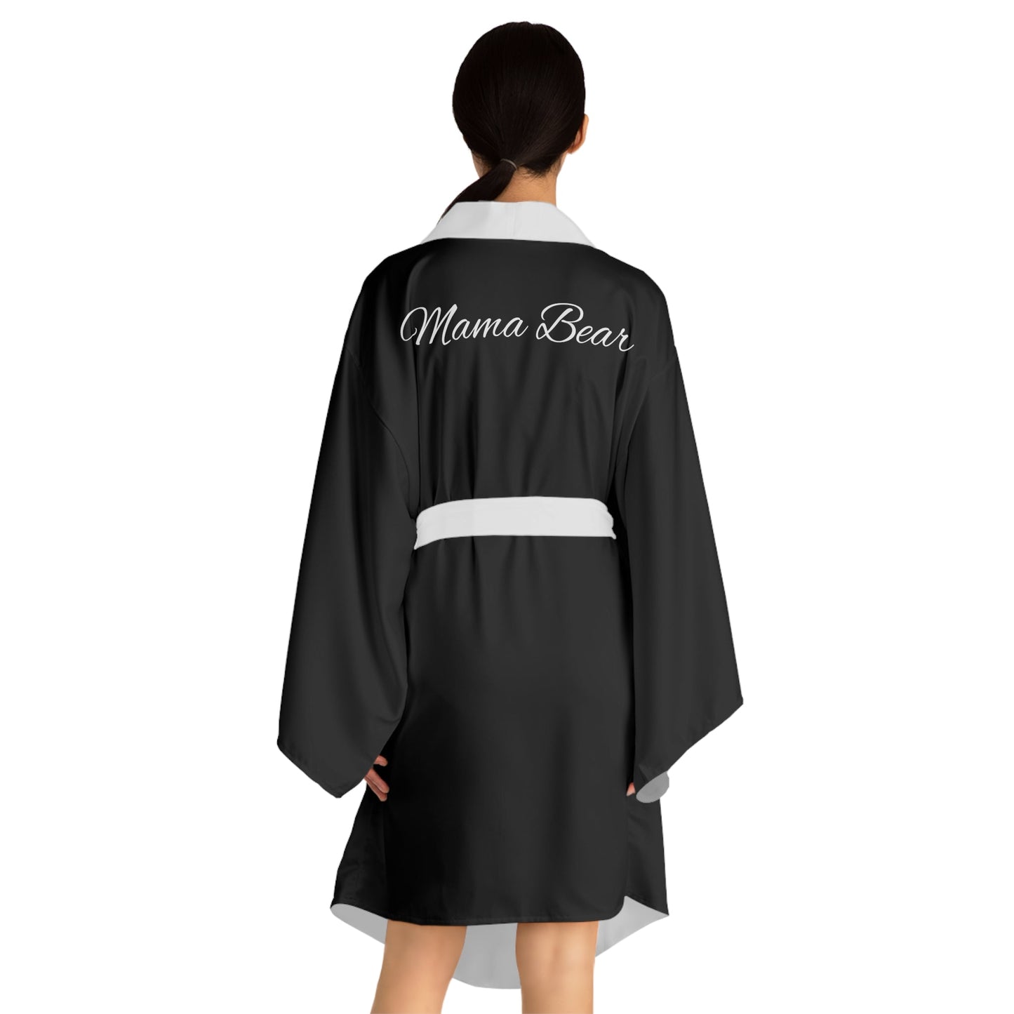 Luxurious Kimono Robe | Mama Bear (Black) - Tiny Zen Gardens