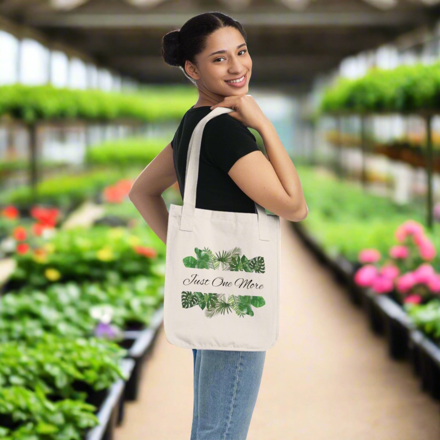 Organic Tote Bag | Just One More | Tiny Zen Gardens - Tiny Zen Gardens
