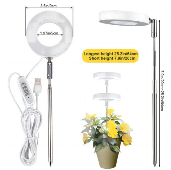 Plant Grow Light with timer - Tiny Zen Gardens