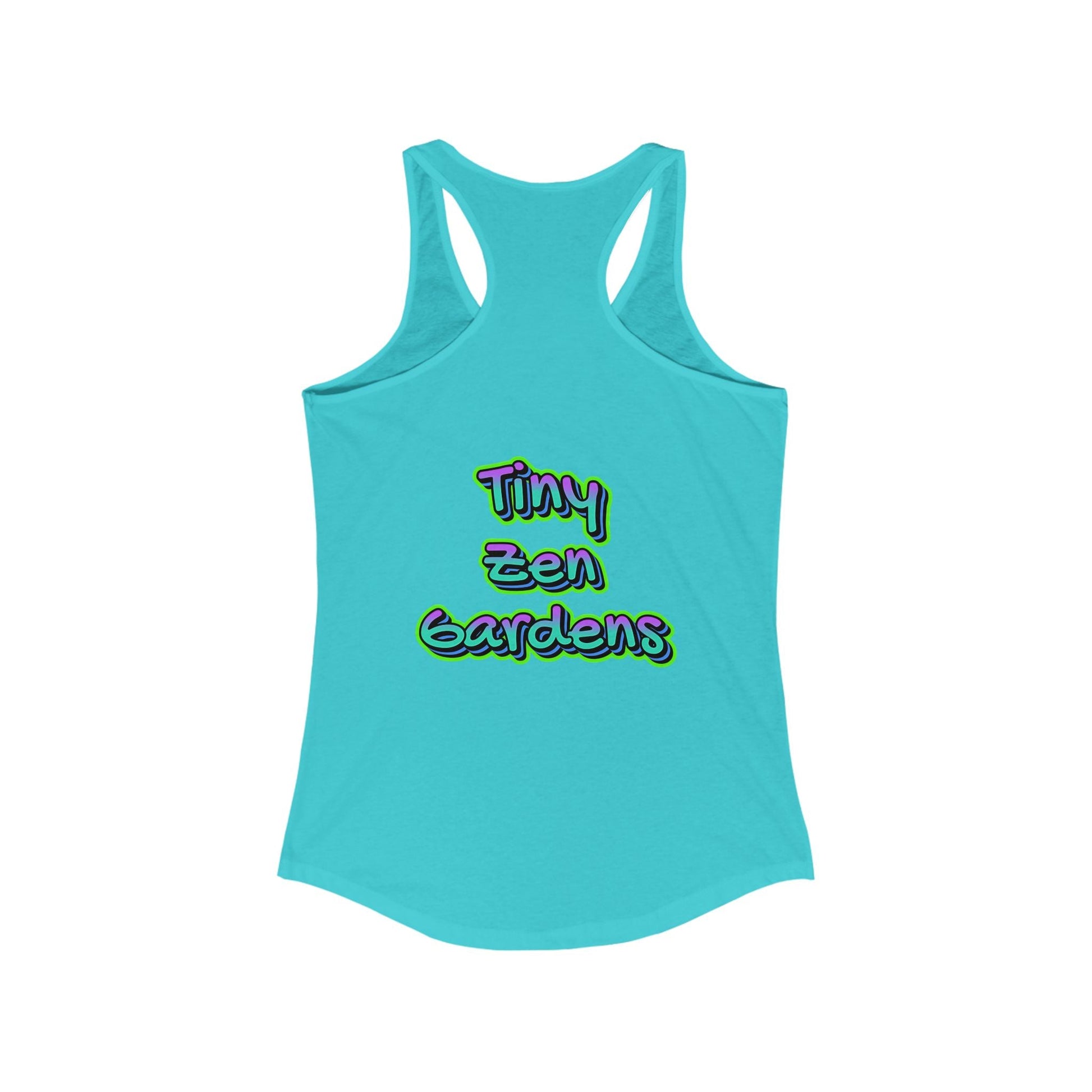 Racerback Tank with Tiny Zen Gardens Print - Tiny Zen Gardens