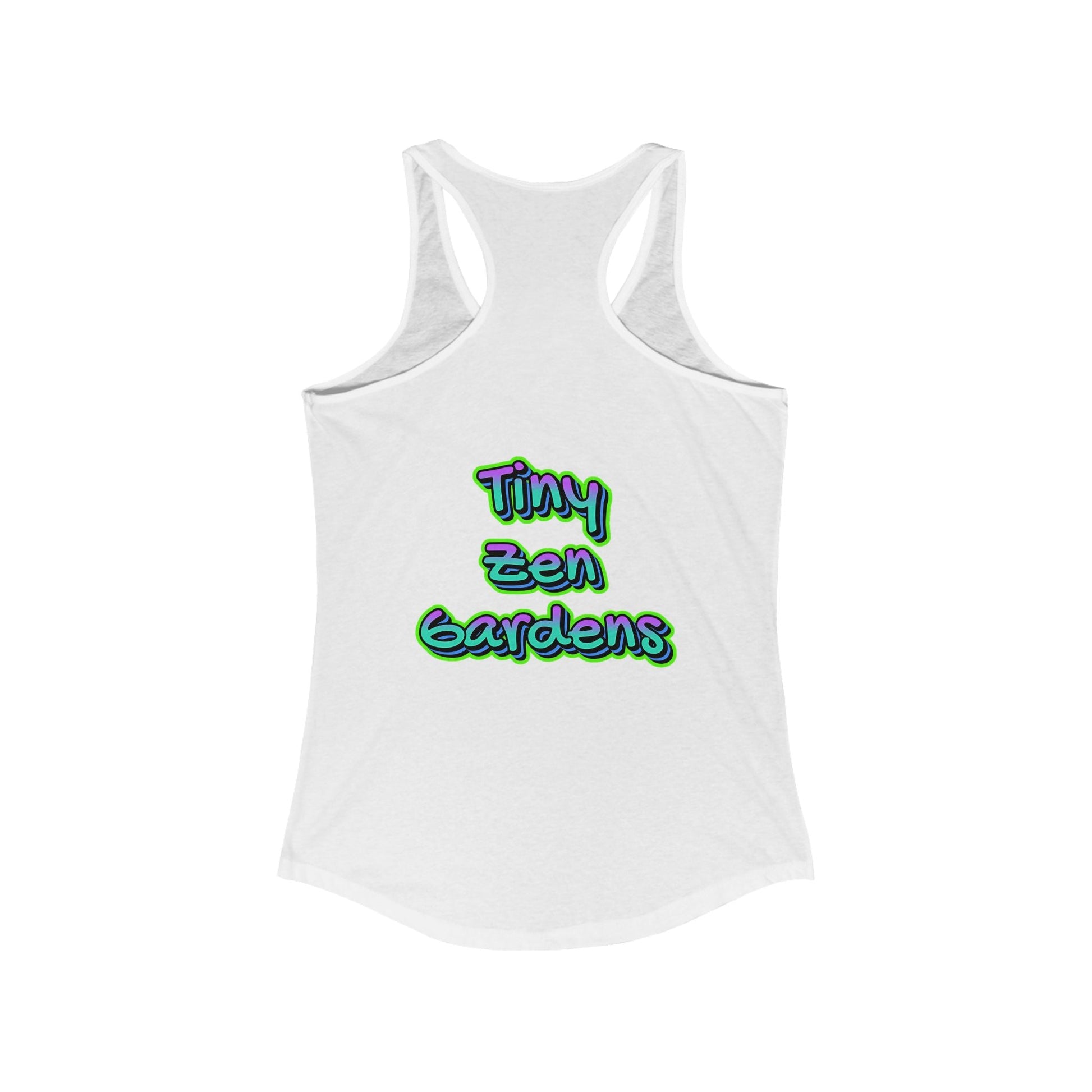 Racerback Tank with Tiny Zen Gardens Print - Tiny Zen Gardens