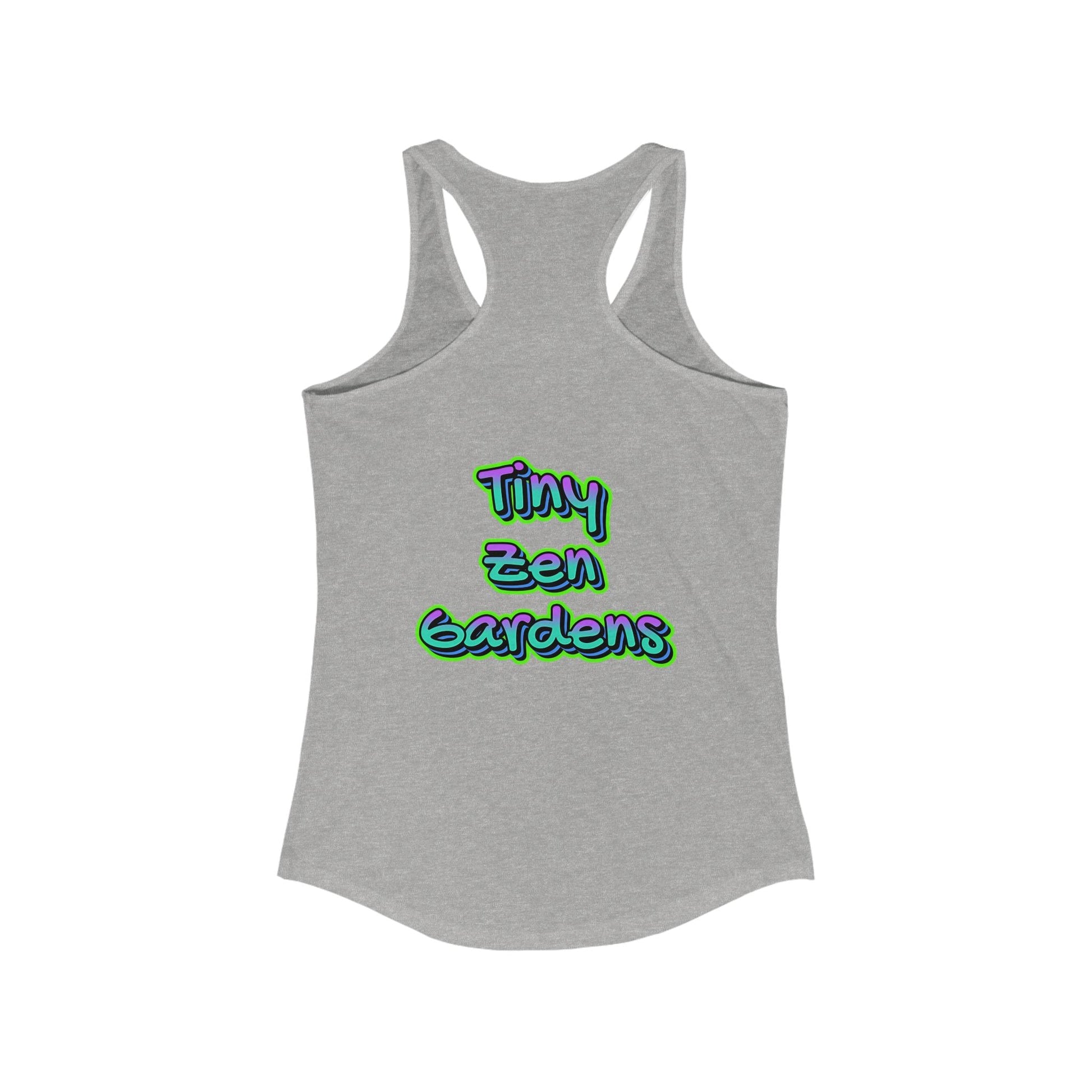 Racerback Tank with Tiny Zen Gardens Print - Tiny Zen Gardens