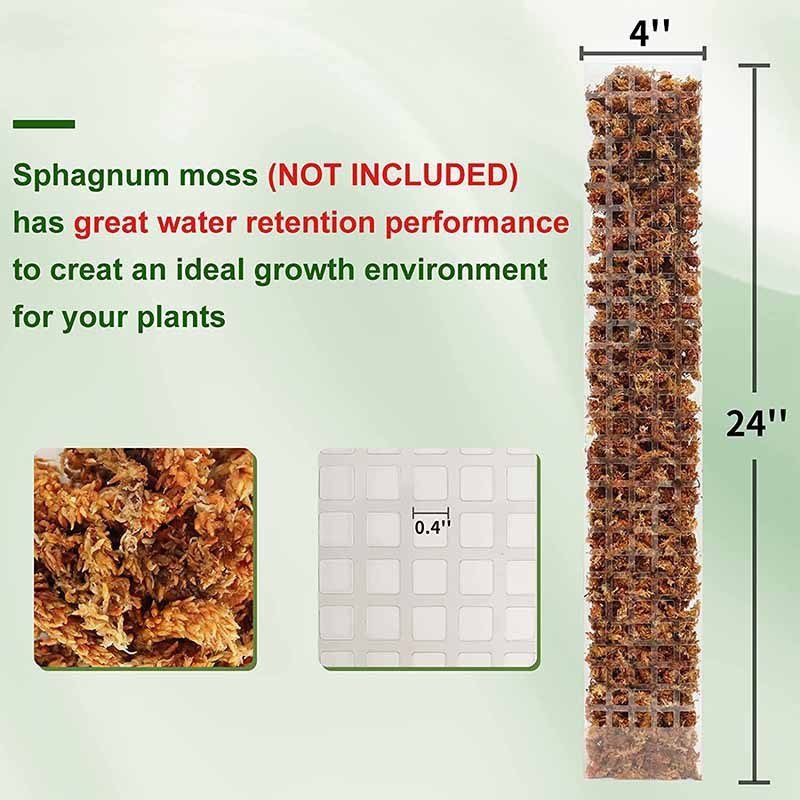 Semi - circular Plant Plastic Moss Pole Plant Stake - Tiny Zen Gardens