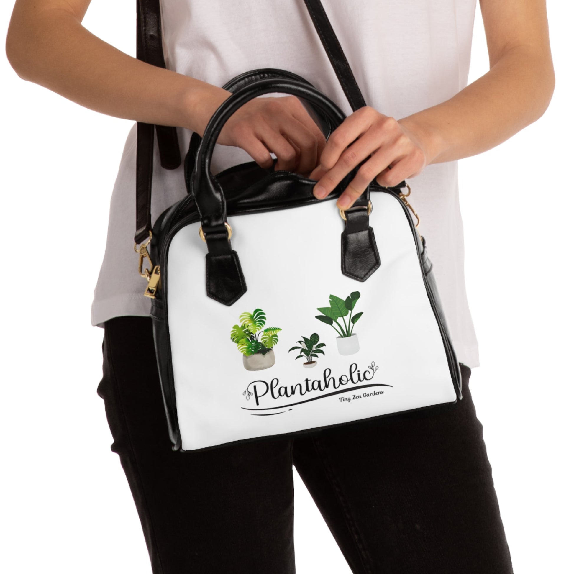 Shoulder Handbag - Plantaholic Shopping Companion - Tiny Zen Gardens