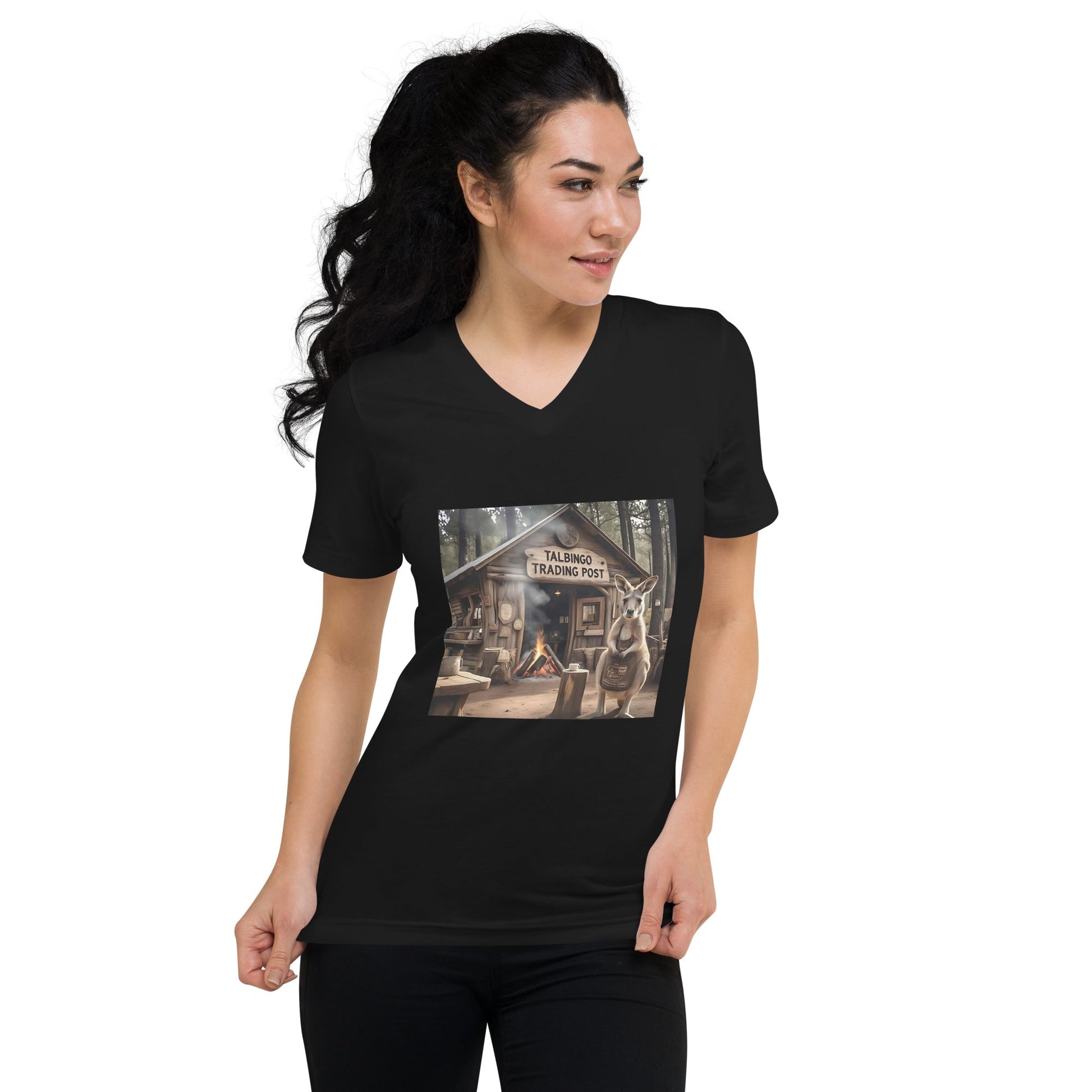 Unisex Short Sleeve V - Neck T-Shirt - Tiny Zen Gardens