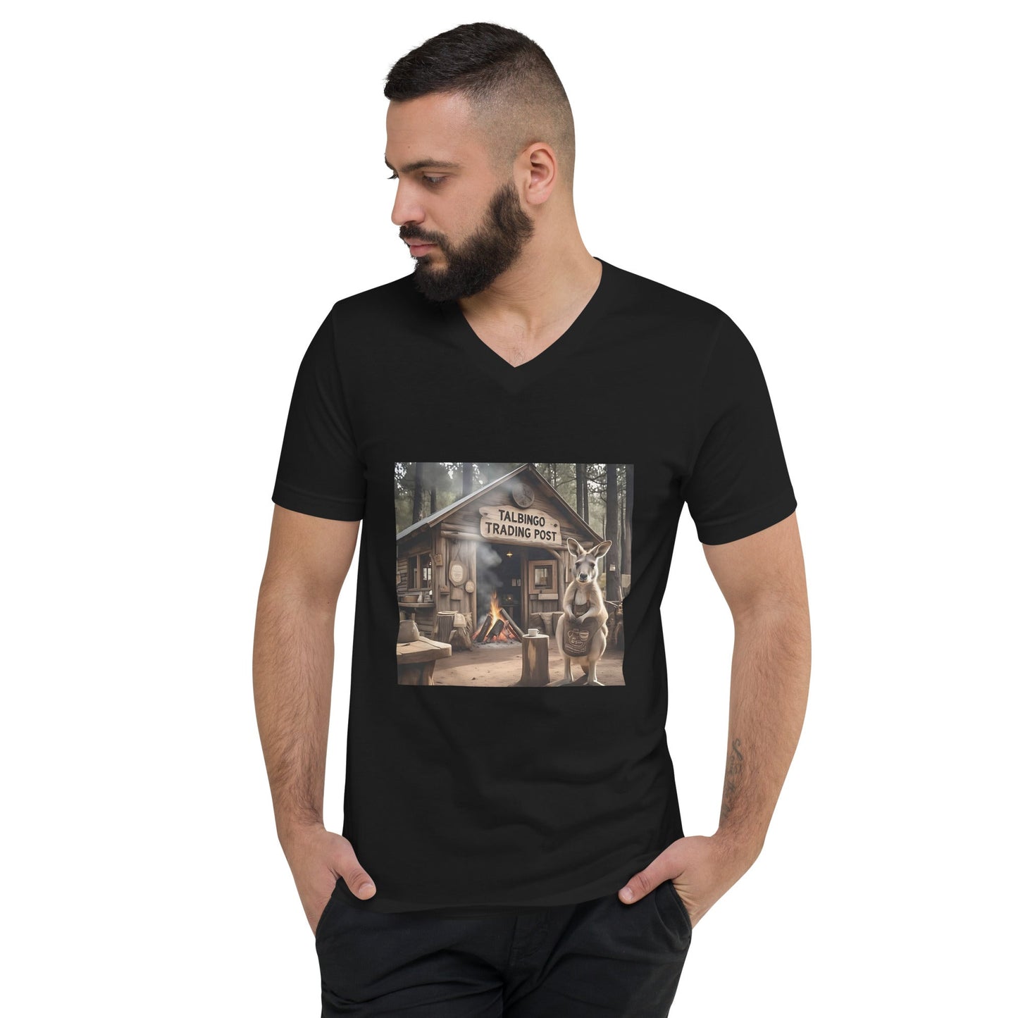 Unisex Short Sleeve V - Neck T-Shirt - Tiny Zen Gardens