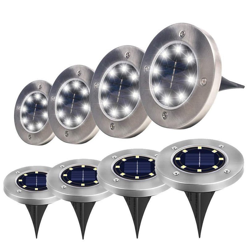 4 Pcs Solar Powered LED Light for Outdoor Garden - Tiny Zen Gardens