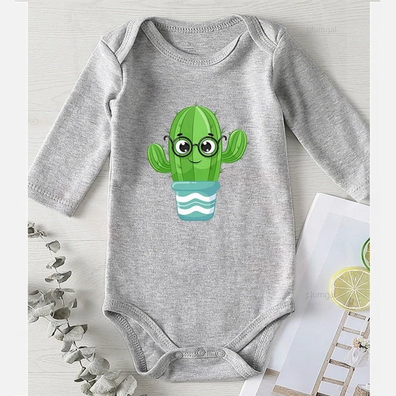 Baby Rompers cactus print - Tiny Zen Gardens