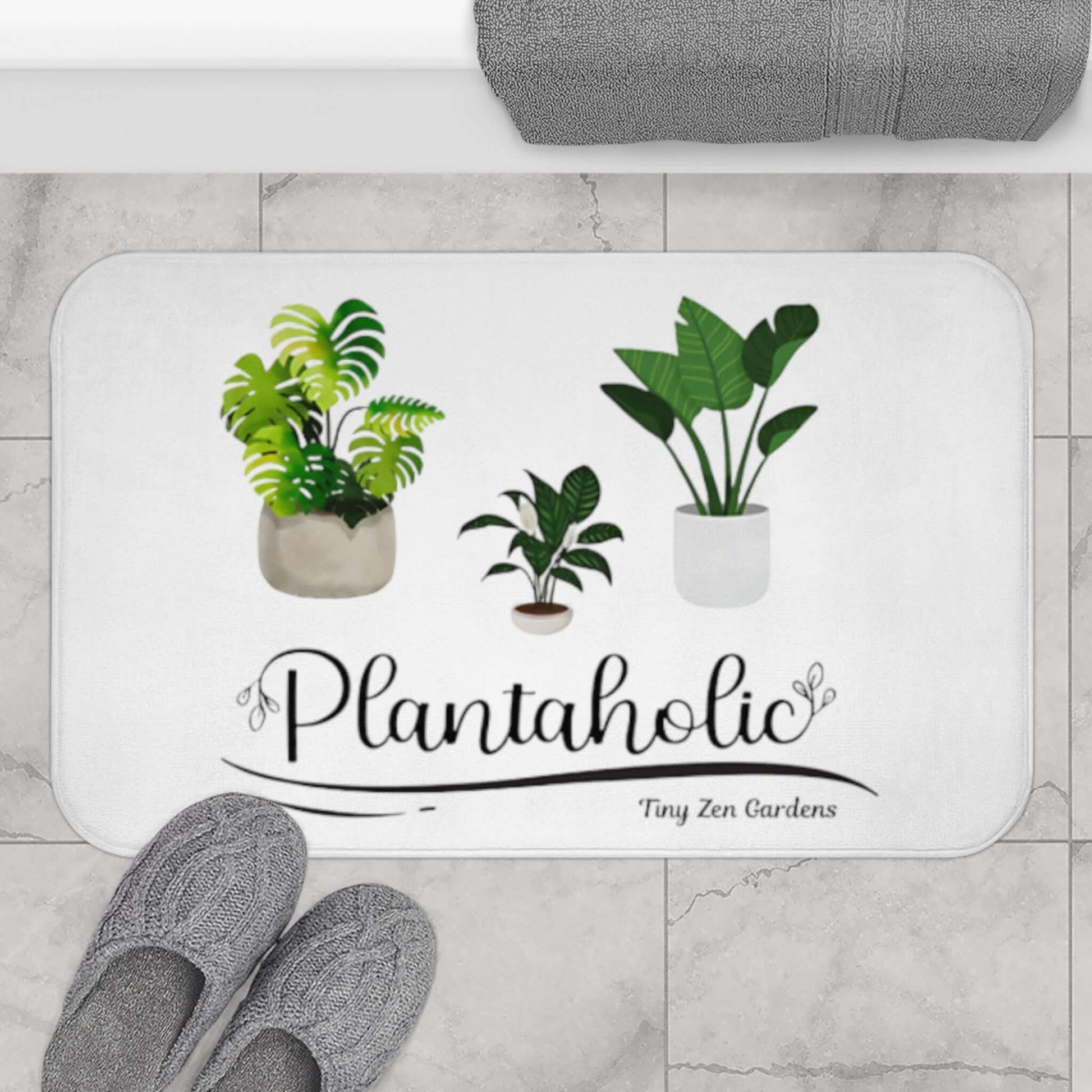 Bath Mat | Plantaholic | Tiny Zen Gardens - Tiny Zen Gardens