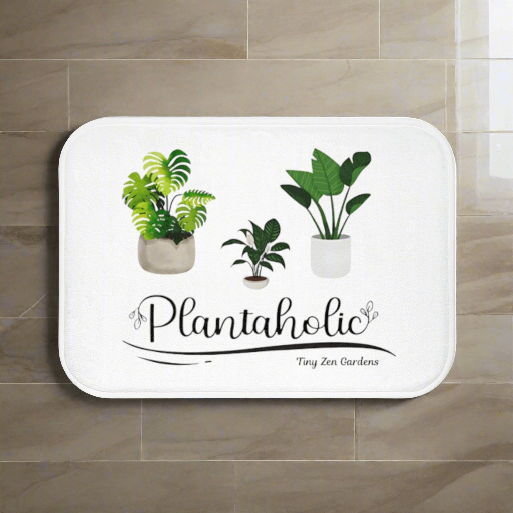 Bath Mat | Plantaholic | Tiny Zen Gardens - Tiny Zen Gardens