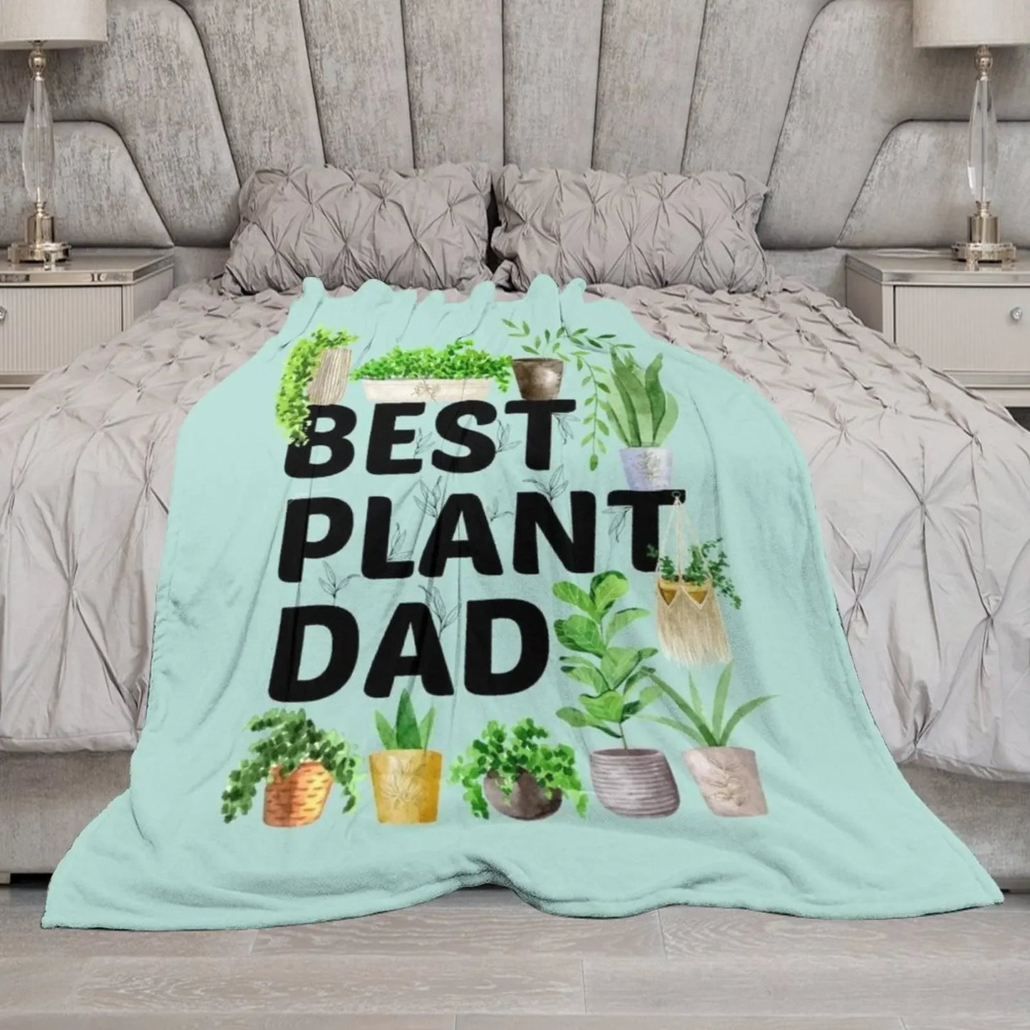 Best Plant Dad Throw Blanket - Tiny Zen Gardens