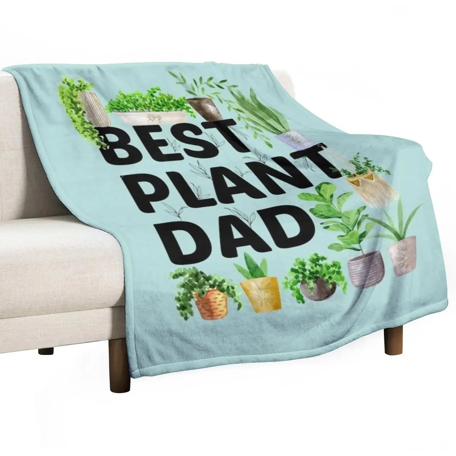 Best Plant Dad Throw Blanket - Tiny Zen Gardens