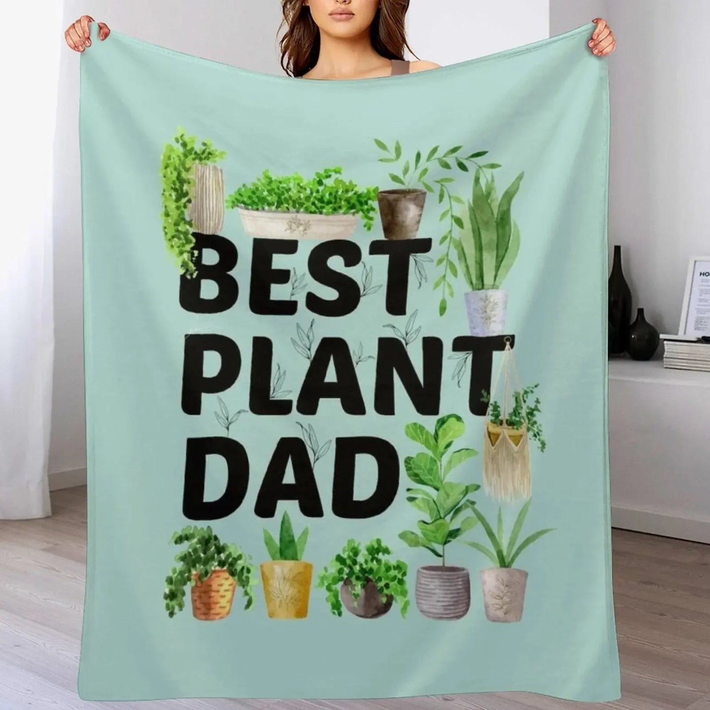 Best Plant Dad Throw Blanket - Tiny Zen Gardens