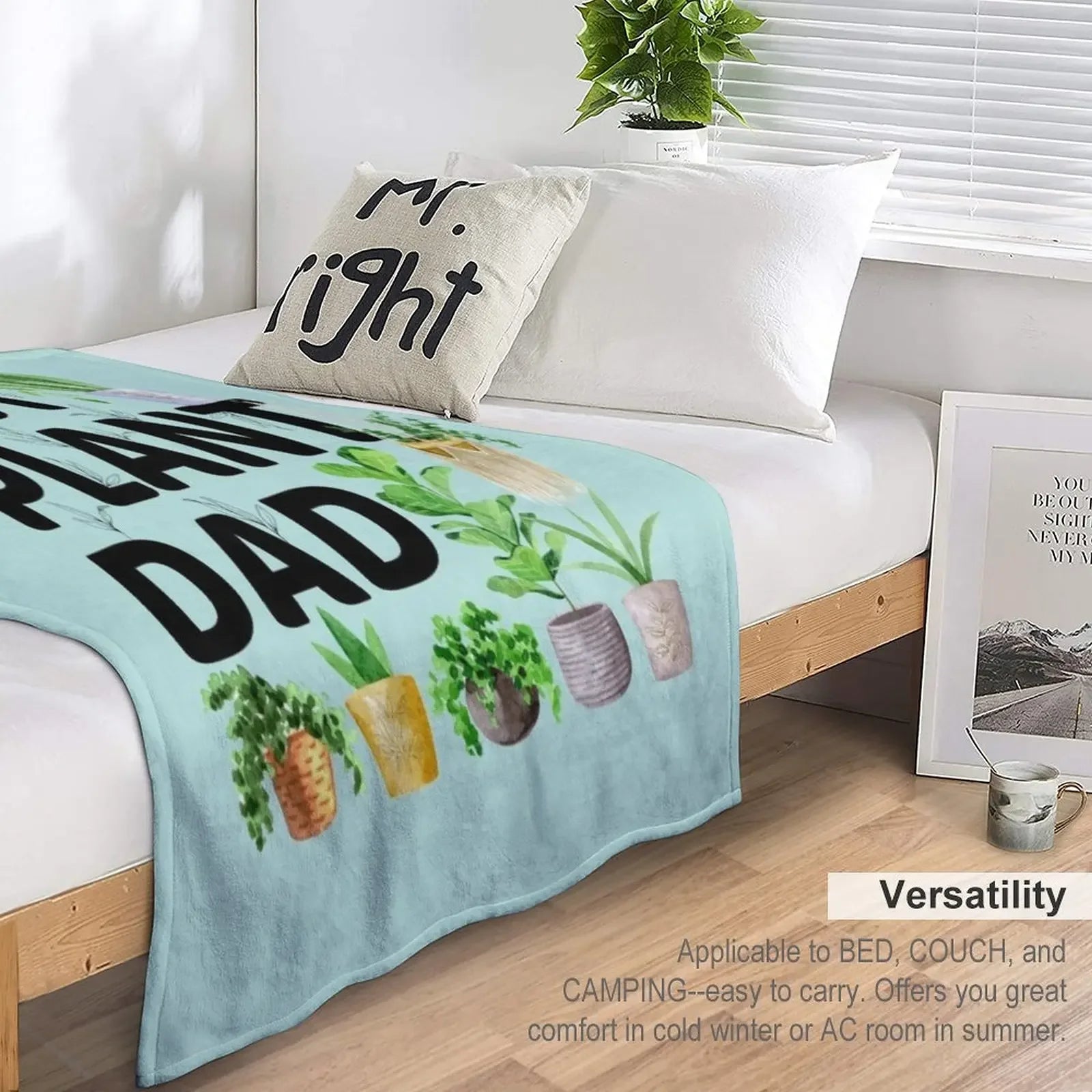 Best Plant Dad Throw Blanket - Tiny Zen Gardens