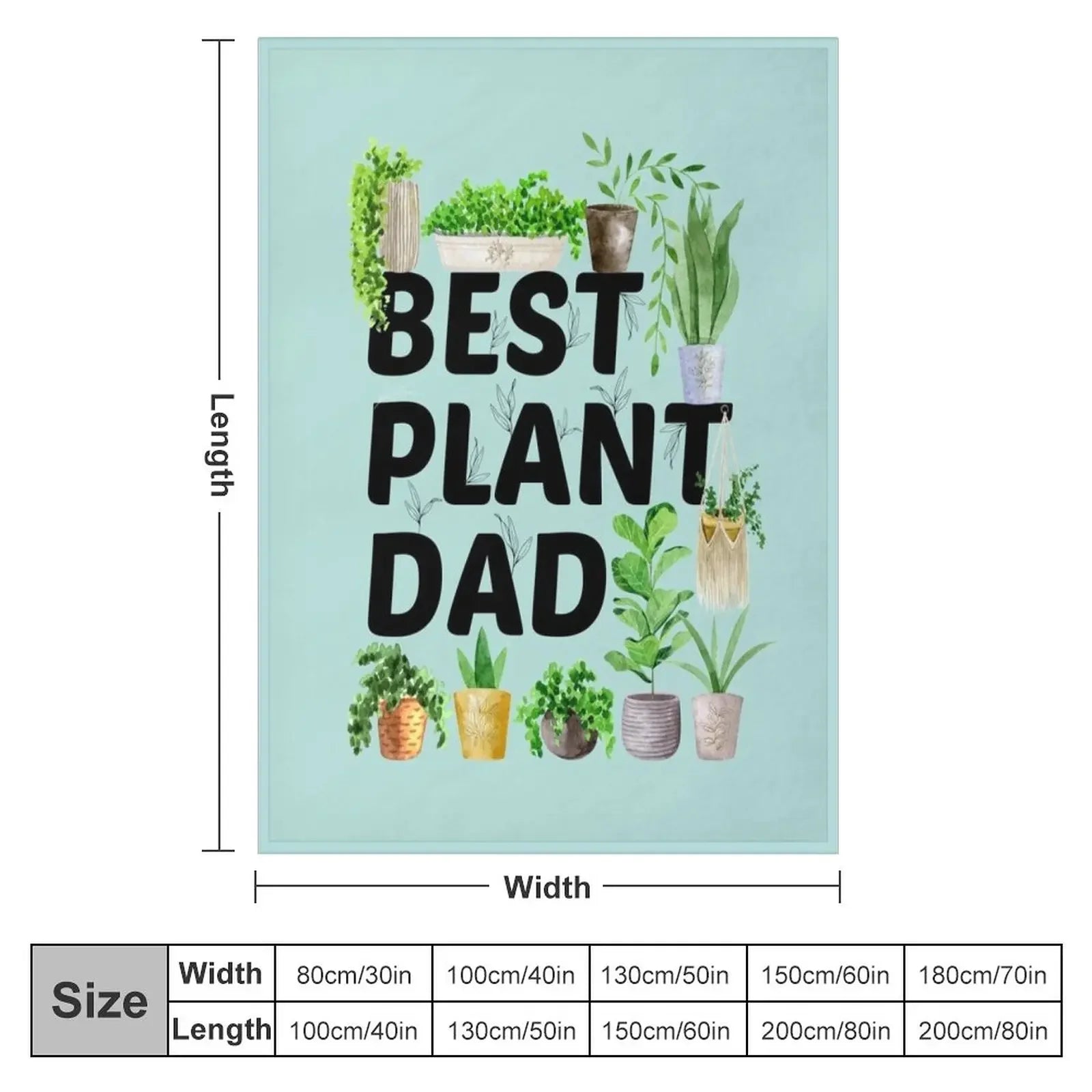 Best Plant Dad Throw Blanket - Tiny Zen Gardens