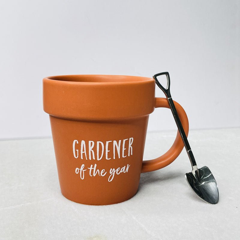 Ceramic Flower Pot Mug - Tiny Zen Gardens