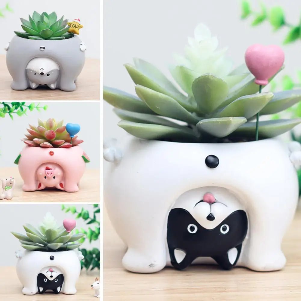 Cute Cat Pig Dog Succulent Plant Pot - Tiny Zen Gardens