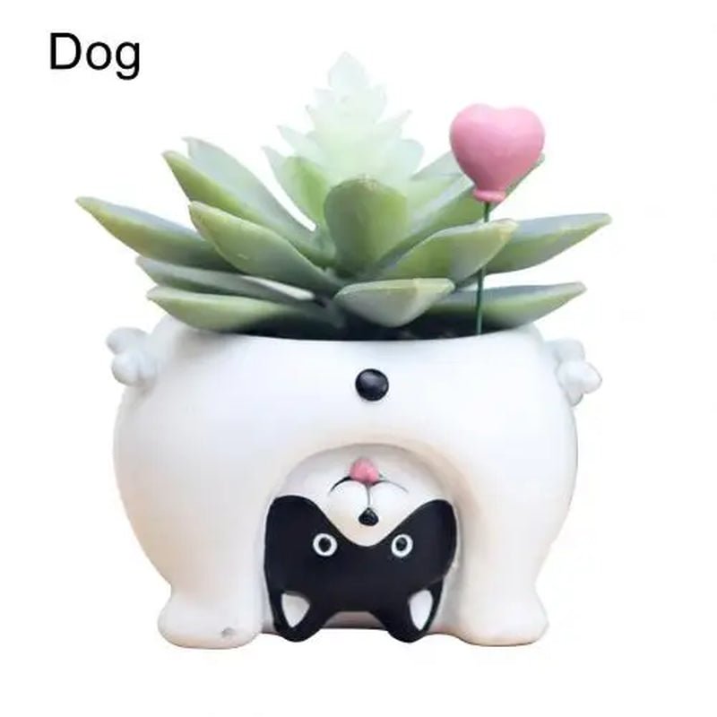 Cute Cat Pig Dog Succulent Plant Pot - Tiny Zen Gardens