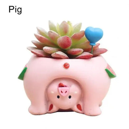 Cute Cat Pig Dog Succulent Plant Pot - Tiny Zen Gardens