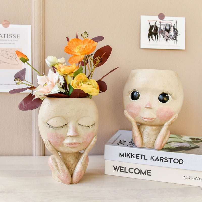 Face Head Planter - Tiny Zen Gardens