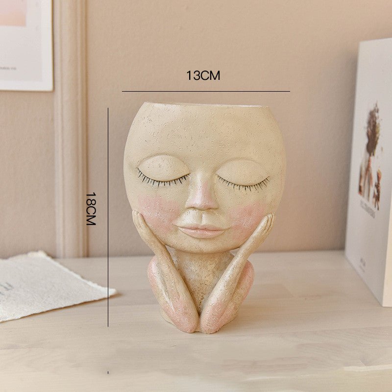 Face Head Planter - Tiny Zen Gardens