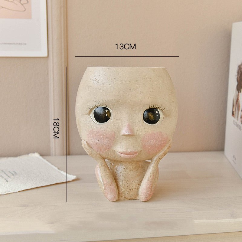 Face Head Planter - Tiny Zen Gardens