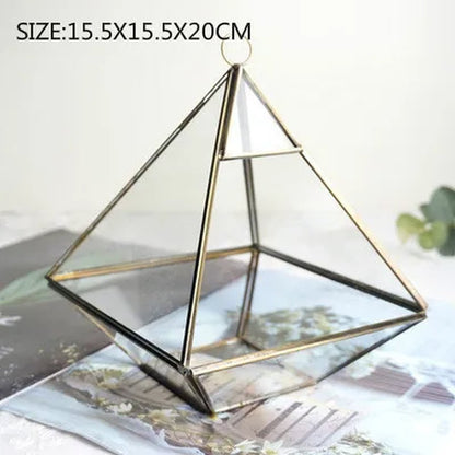 Glass Geometric Shape Terrarium Ideal for Plants - Tiny Zen Gardens