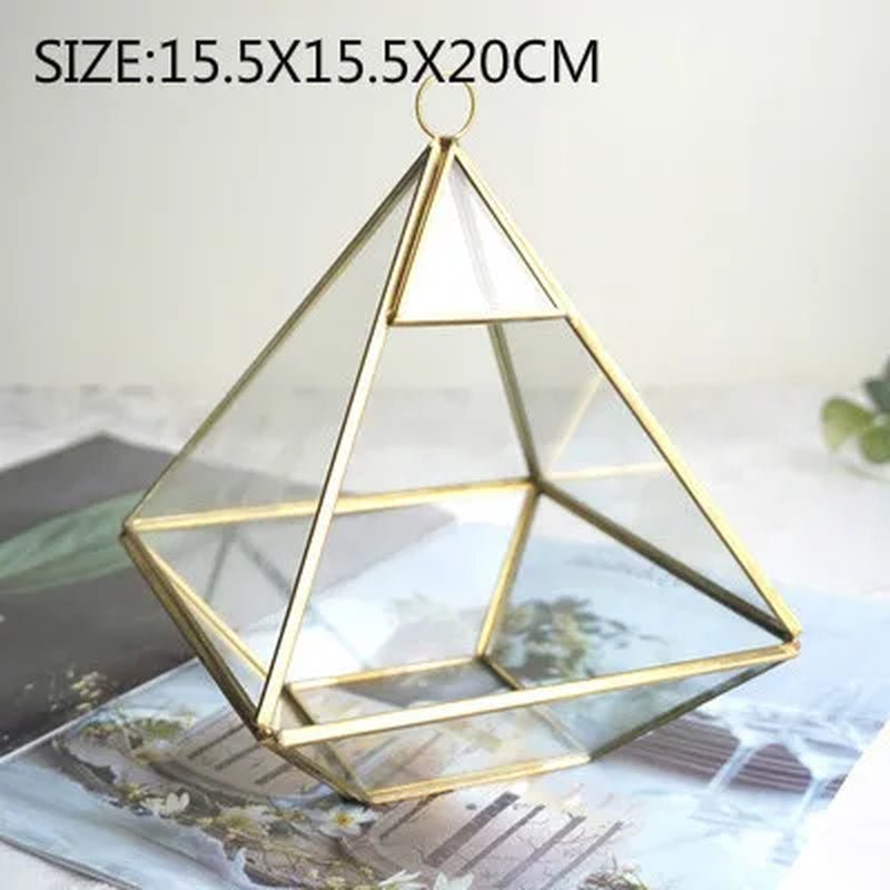 Glass Geometric Shape Terrarium Ideal for Plants - Tiny Zen Gardens