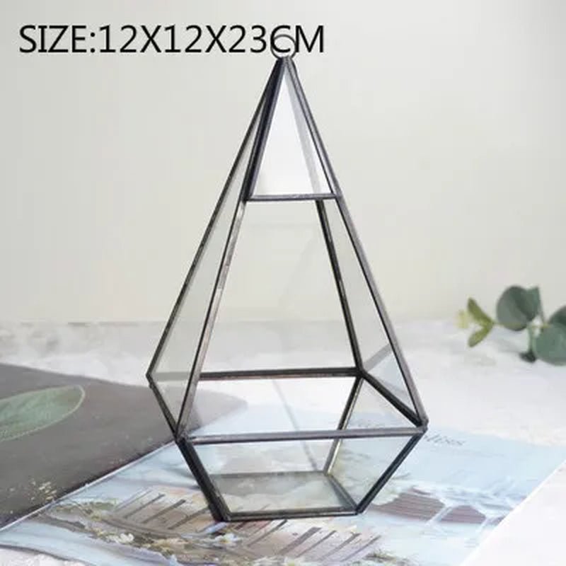 Glass Geometric Shape Terrarium Ideal for Plants - Tiny Zen Gardens