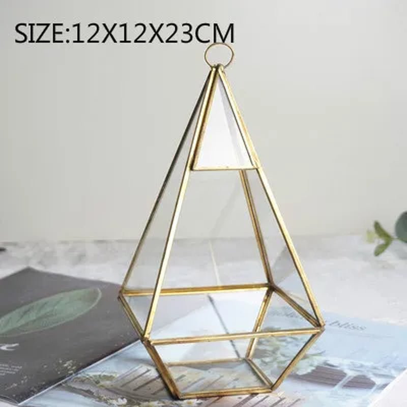 Glass Geometric Shape Terrarium Ideal for Plants - Tiny Zen Gardens