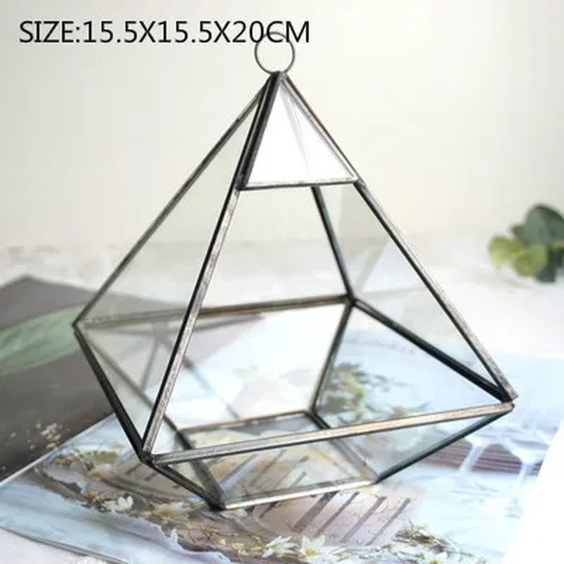 Glass Geometric Shape Terrarium Ideal for Plants - Tiny Zen Gardens