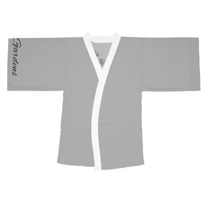 Grey Long Sleeve Kimono Robe | Plantaholic | Tiny Zen Gardens - Tiny Zen Gardens