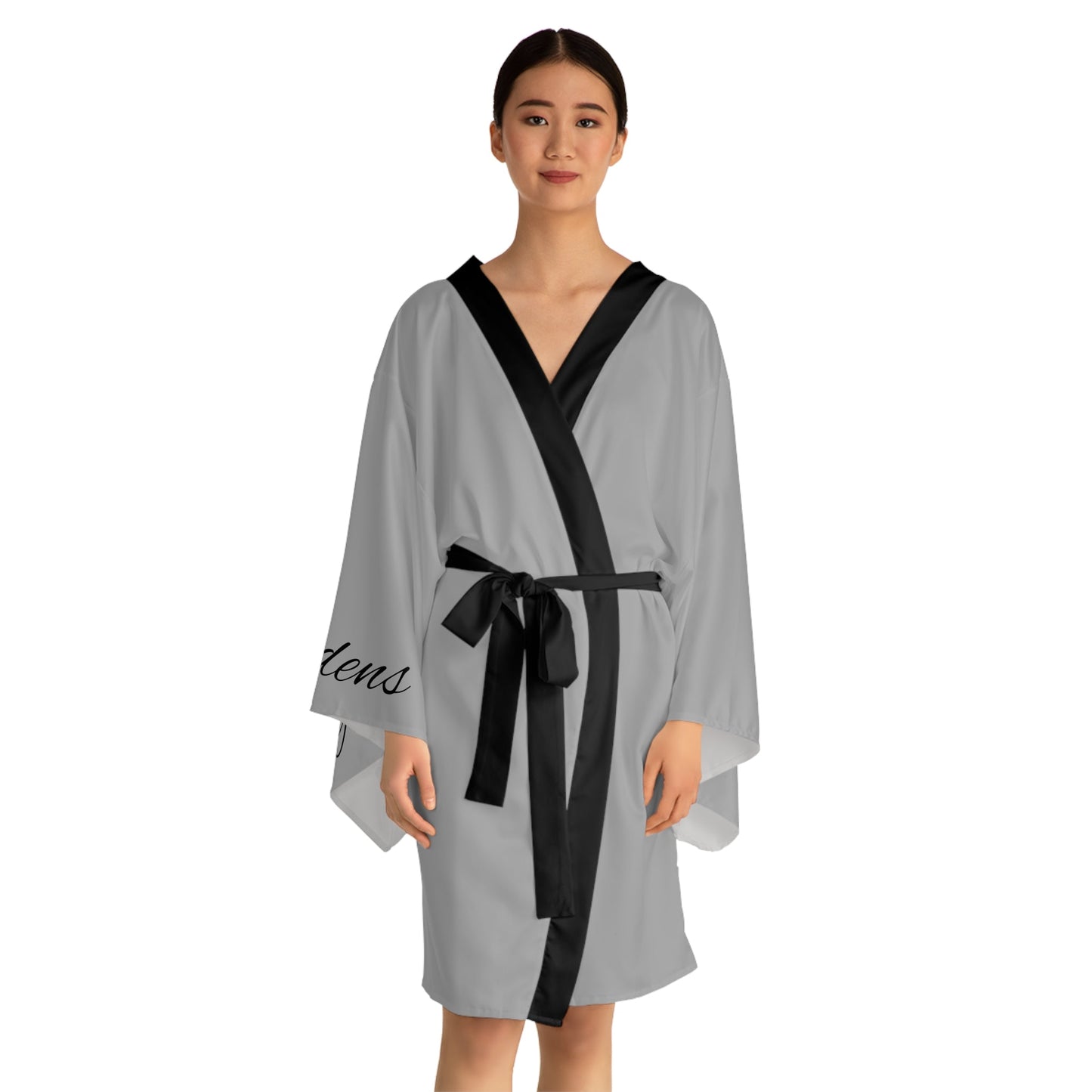 Grey Long Sleeve Kimono Robe | Plantaholic | Tiny Zen Gardens - Tiny Zen Gardens