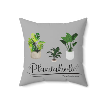 Grey Pillow | Plantaholic | Tiny Zen Gardens - Tiny Zen Gardens