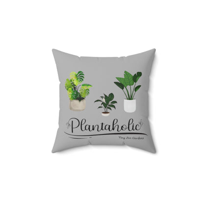 Grey Pillow | Plantaholic | Tiny Zen Gardens - Tiny Zen Gardens