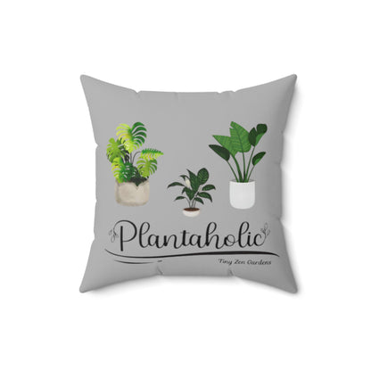 Grey Pillow | Plantaholic | Tiny Zen Gardens - Tiny Zen Gardens